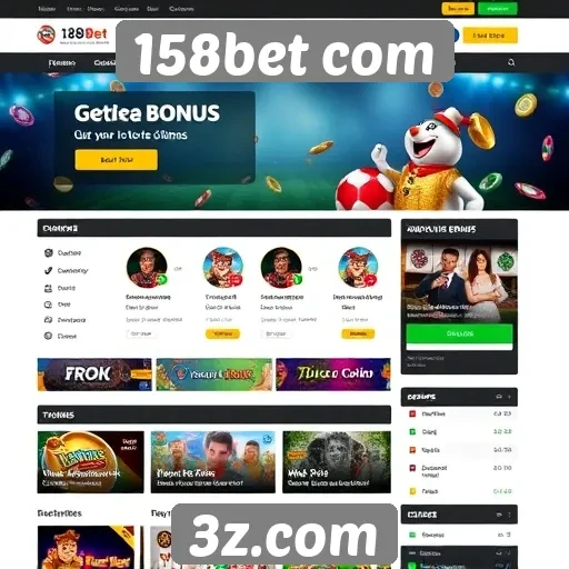 Acessibilidade e design do site 158bet com
